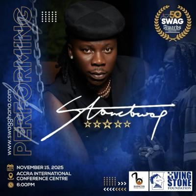 SWAG Awards : Stonebwoy Set to Ignite Golden Jubilee event with a Blowout Performance.